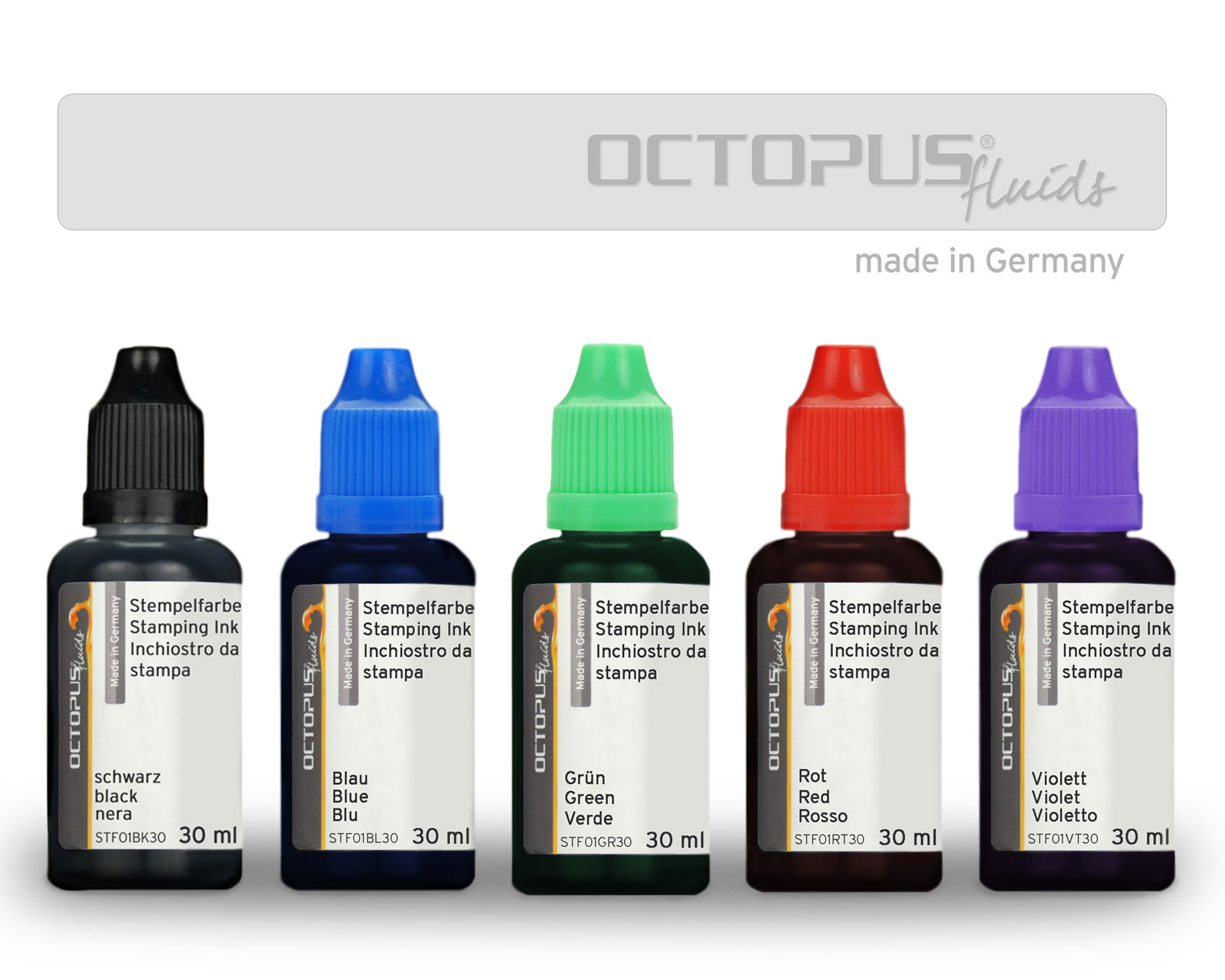 Stamping ink for ink pads and self-inking stamps, oil-free, black Stamping ink for ink pads and self-inking stamps, oil-free, black