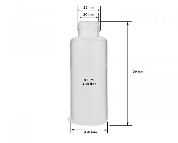 10x 100ml Bottiglie di plastica per liquidi come inchiostro con tappi