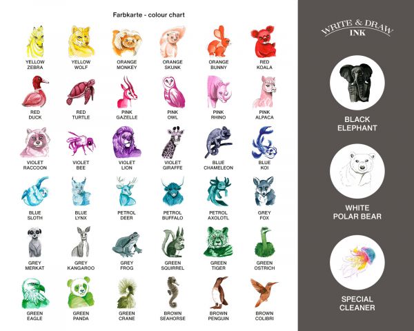 Write and Draw Ink 465 Grey Merkat, Schreib- und Zeichentusche