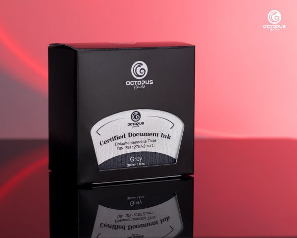 Dokumentenechte Tinte Grey, mit Konverter, zert. nach DIN ISO 12757-2, 30ml