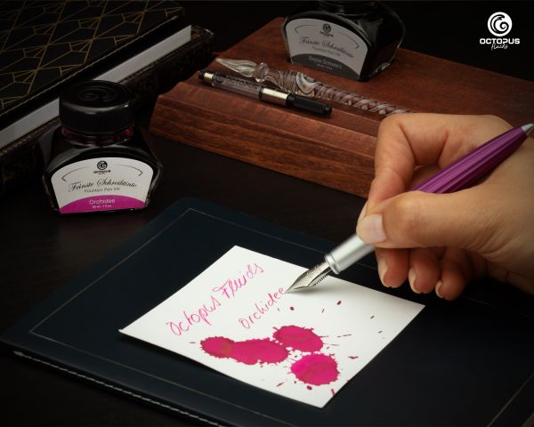 Fountain pen ink including converter, Writing ink for fountain pen, Orchidee