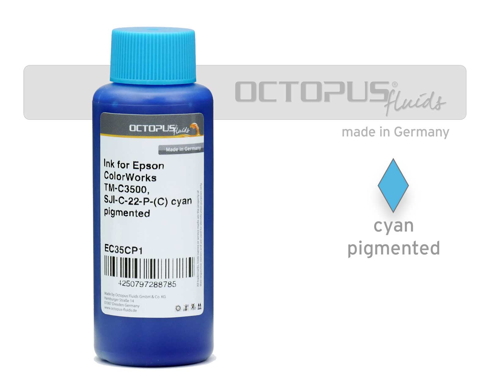 Refill ink for Epson ColorWorks TM-C3500, SJI-C-22-P-(C) cyan