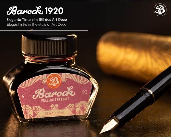 Barock 1920 Schreibtinte, Füllhaltertinte im 30 ml Tintenglas