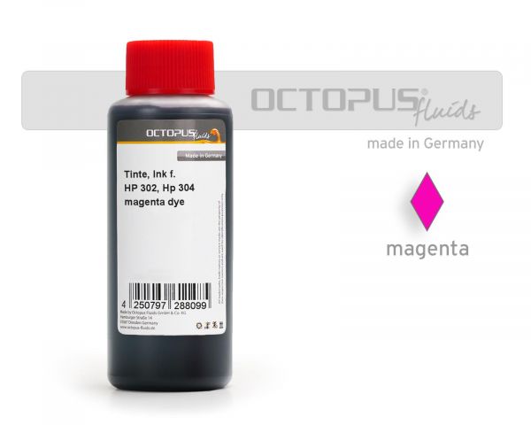 Refill ink kit compatible for HP 302, HP 304 cartridges magenta