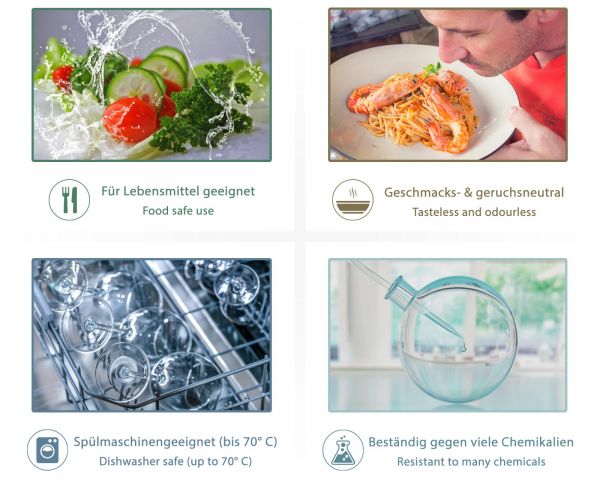 2x 2,5L canister made of HDPE, ecru, with screw cap, thread 45 mm