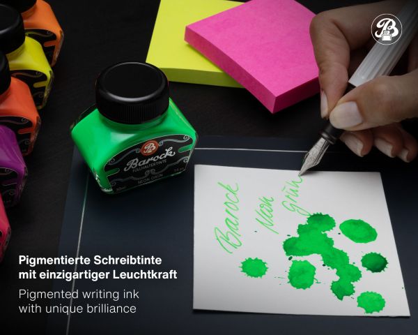 Barock Neon Füllhaltertinte zum Schreiben, Markieren und Zeichnen, 30 ml