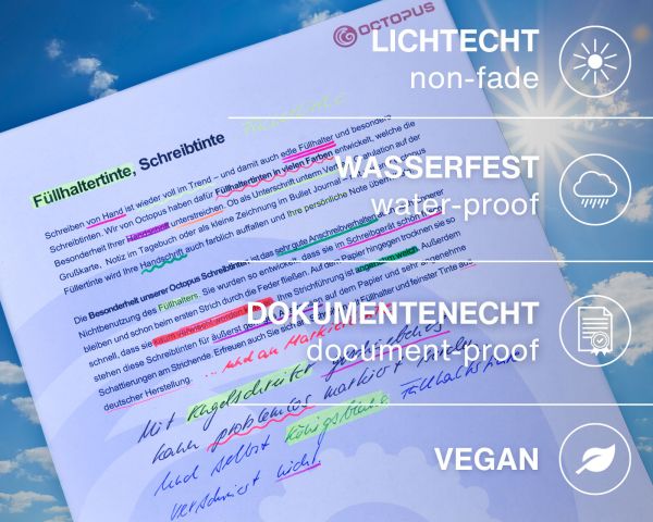 Highlighter ink for fountain pens, fluorescent neon pink, 10 ml