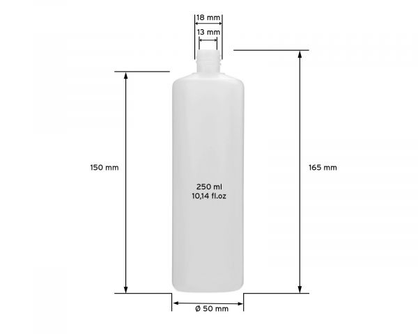 10 x 250 ml HDPE spray bottles with atomizer