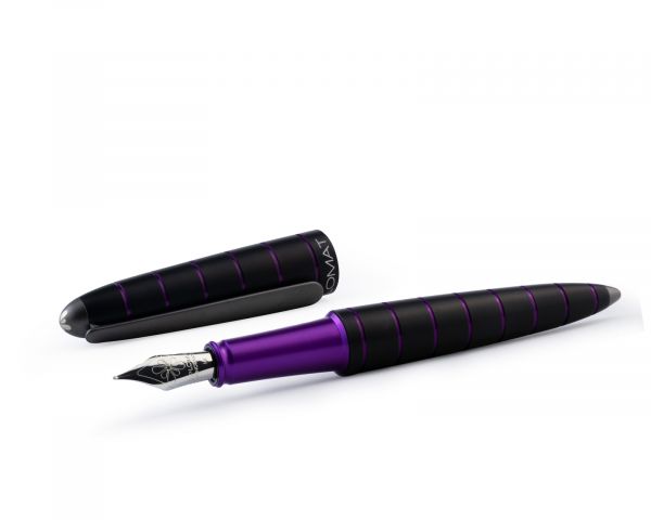 Fountain pen Diplomat Elox Ring black/purple, stainless steel nib size M