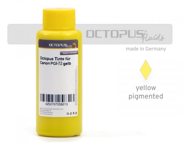 Nachfülltinte für Canon PGI-72 Y, Pixma PRO 10 gelb