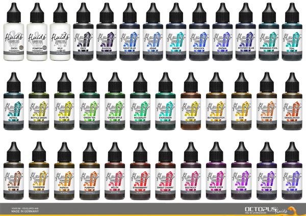 Octopus Fluids Resin Ink SWIMMING POOL, alcohol ink per resina epossidica e resina UV, resina colori 30 ml, turchese