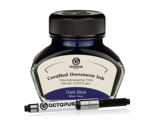 Document Ink Dark Blue, with converter, DIN ISO 12757-2 certified, 30ml