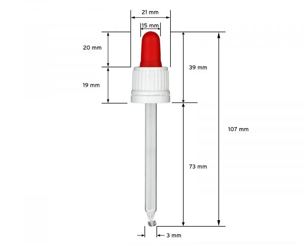 10 x 50 ml Brown glas bottles with glass pipette