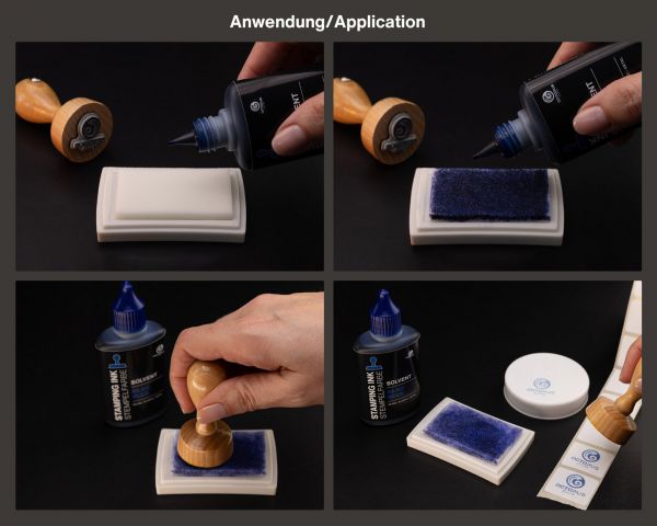 Colore del timbro del solvente, resistente all'acqua, blu