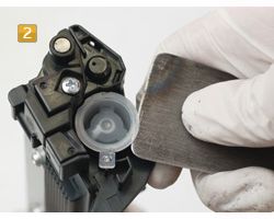 Toner refill kit compatible with Brother TN-1050, HL-1110 incl. reset lever and funnel