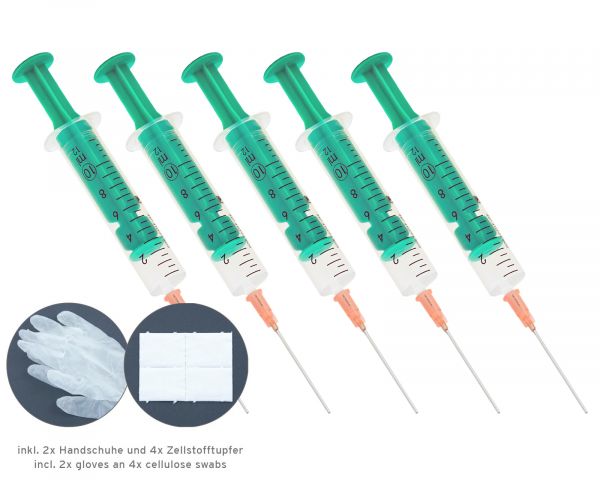 Refillspritzen mit Kanülen (5 Stück)