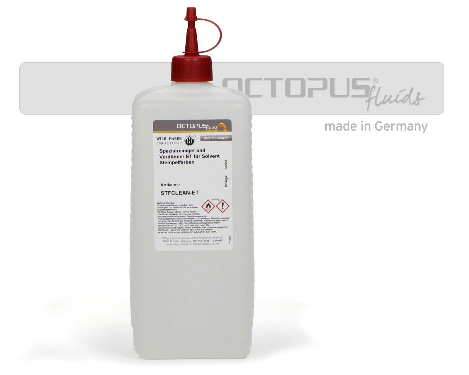 Reiniger und Verdünner für Solvent Tinten und Stempelfarben Reiniger und Verdünner für Solvent Tinten und Stempelfarben