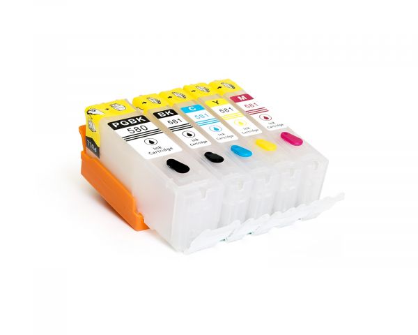Fill In Patronen für Canon PGI-580, CLI-581 mit Permanentchip und Druckertinte