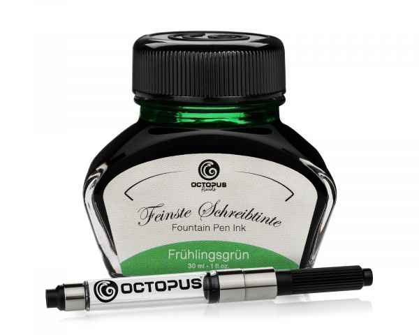 Fountain pen ink including converter, Writing ink for fountain pen, Frühlingsgrün