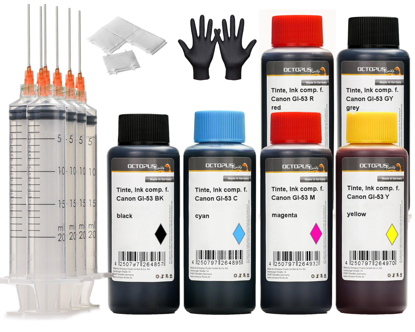 
Printer Ink Set for Canon GI-53 MegaTank Pixma G 550, G 650 Printer