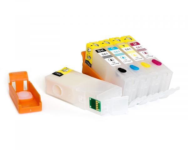Fill In Patronen für Canon PGI-580, CLI-581 mit Permanentchip und Druckertinte