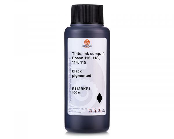 Refill ink for Epson 112, 113, EcoTank L 11160, L 15160, L 5150, L 5160, ET-5100, ET-5800, ET-8500, L 8100 black pigmented