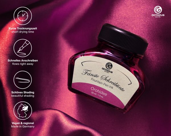 Fountain pen ink including converter, Writing ink for fountain pen, Orchidee