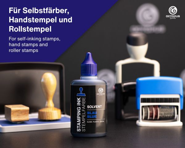 Colore del timbro del solvente, resistente all'acqua, blu