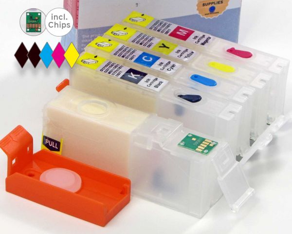 Cartucce ricaricabili Fill In per Canon PGI-550, CLI-551, con chip