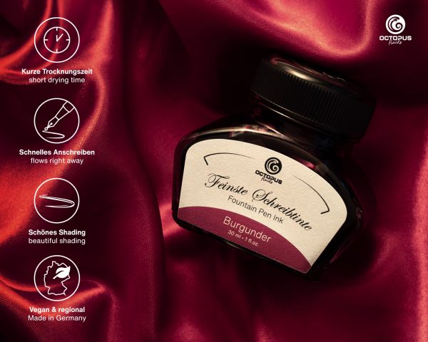 Fountain pen ink including converter, Writing ink for fountain pen, Burgunder