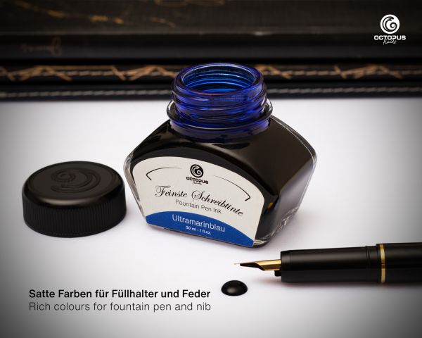Fountain pen ink including converter, Writing ink for fountain pen, Ultramarinblau