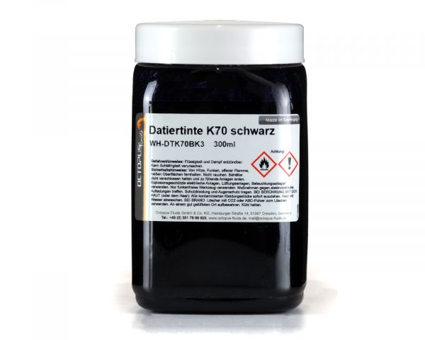 Octopus Datiertinte K70 kompatibel für Krones Abfüllanlagen, schwarz 400 ml