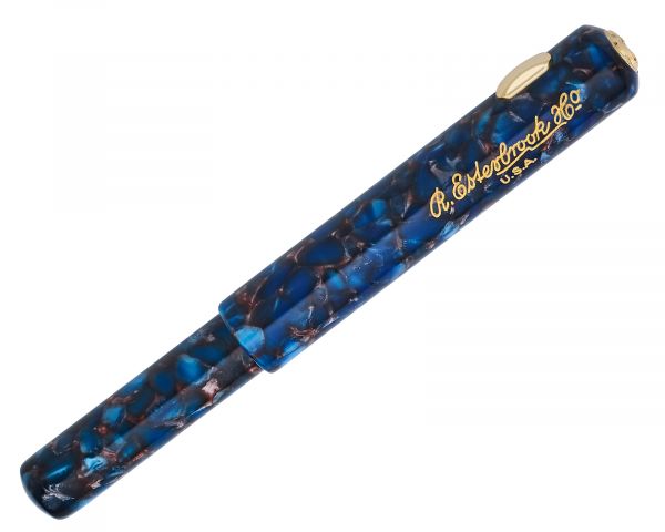 Esterbrook Niblet Nouveau Blue Gold Penna Stilografica con 30 ml di Inchiostro Converter