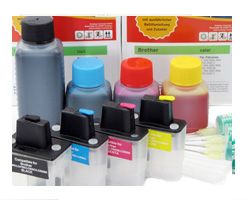 Refillable Ink Cartridges (kit) compatible with Brother LC-900 with Ink Refill Kits