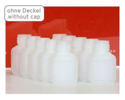 Plastic bottle 50ml, empty, for refill-sets 10 pcs. with caps