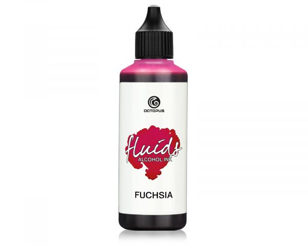 100 ml Octopus Fluids Fluids Alcohol Ink FUCHSIA, Inchiostro ad alcohol per Fluid Art e Resin Art, rosa