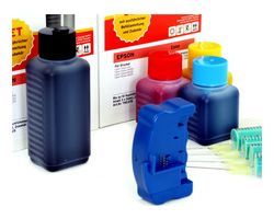 Chip Resetter (kein OEM) für T1281, T1291 mit 2 Nachfüllsets für Epson