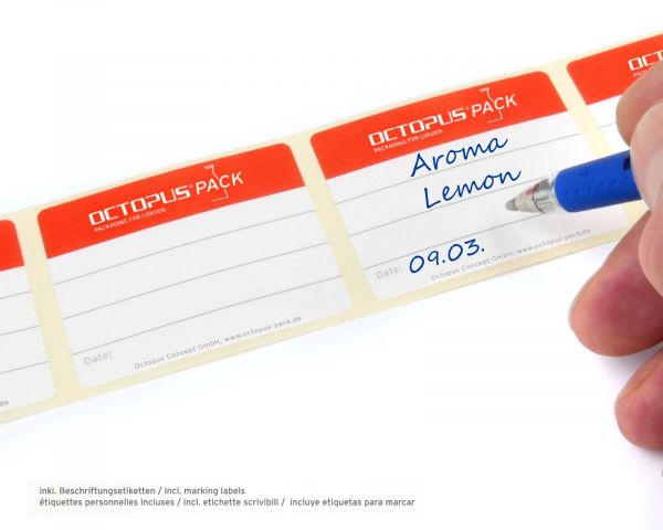 5x 500 ml Wide neck bottle with screw cap, chemical bottle, laboratory bottle HDPE, natural colour