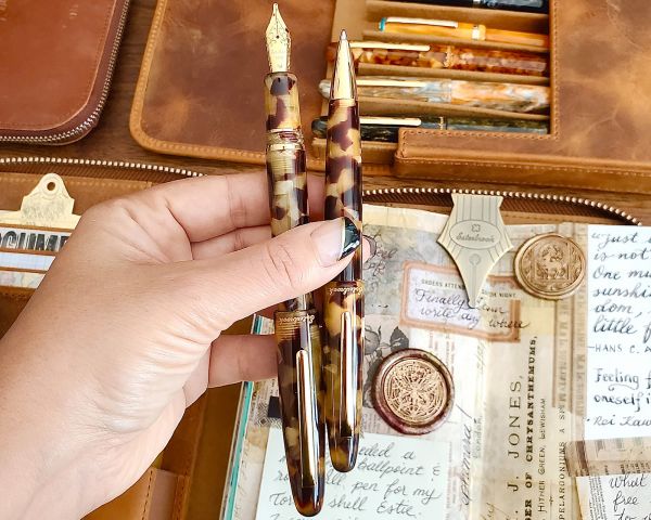 Esterbrook Estie Tortoise Gold Trim Penna Stilografica