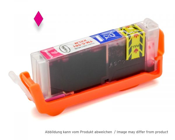 Kompatible Tintenpatrone ersetzt Canon CLI-581 M XXL magenta mit Chip