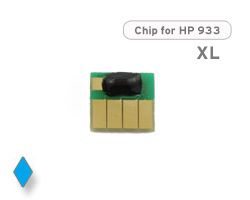 Chip für HP 933 XL, CN054AE Druckerpatrone cyan