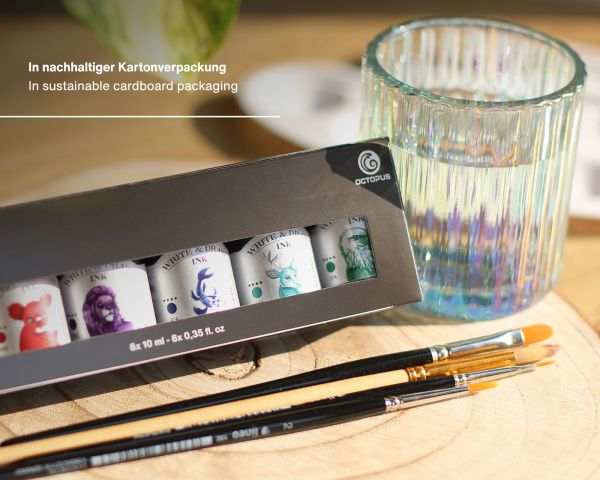 Write and Draw Ink 431 Brown Penguin, waterproof drawing ink for fountain pens, 50ml