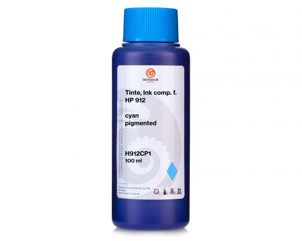Refill ink compatible for HP 912 cyan pigmented