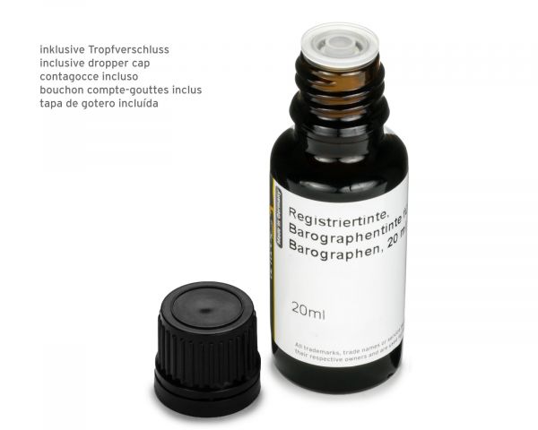 Registriertinte, Barographentinte für Barographen, 20ml rot