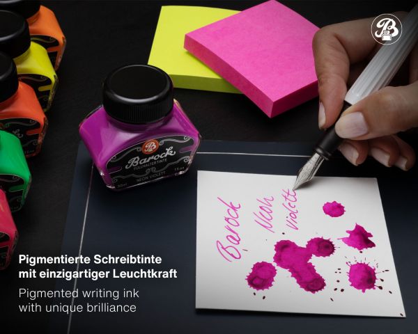 Barock Neon Füllhaltertinte zum Schreiben, Markieren und Zeichnen, 30 ml
