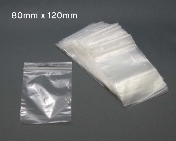 100 Stk. Druckverschlussbeutel 80x120mm