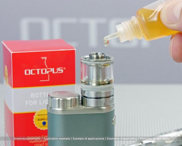 10 x 10 ml LDPE Tropfflaschen mit weißen Deckeln + Trichter