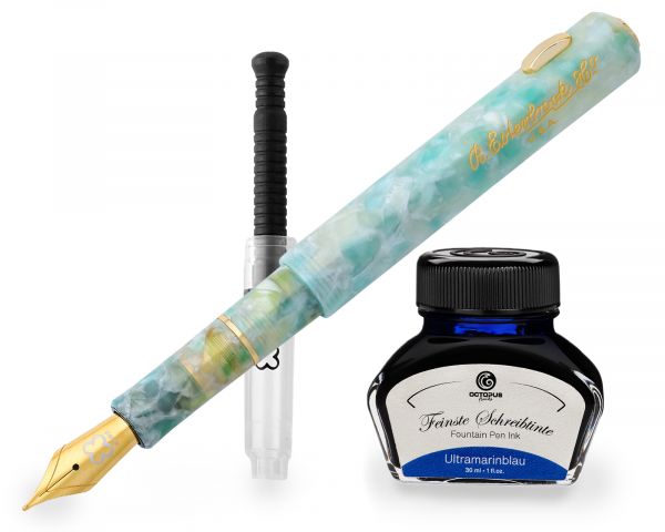 Esterbrook Niblet Sea Glass Gold Penna Stilografica con 30 ml di Inchiostro Converter