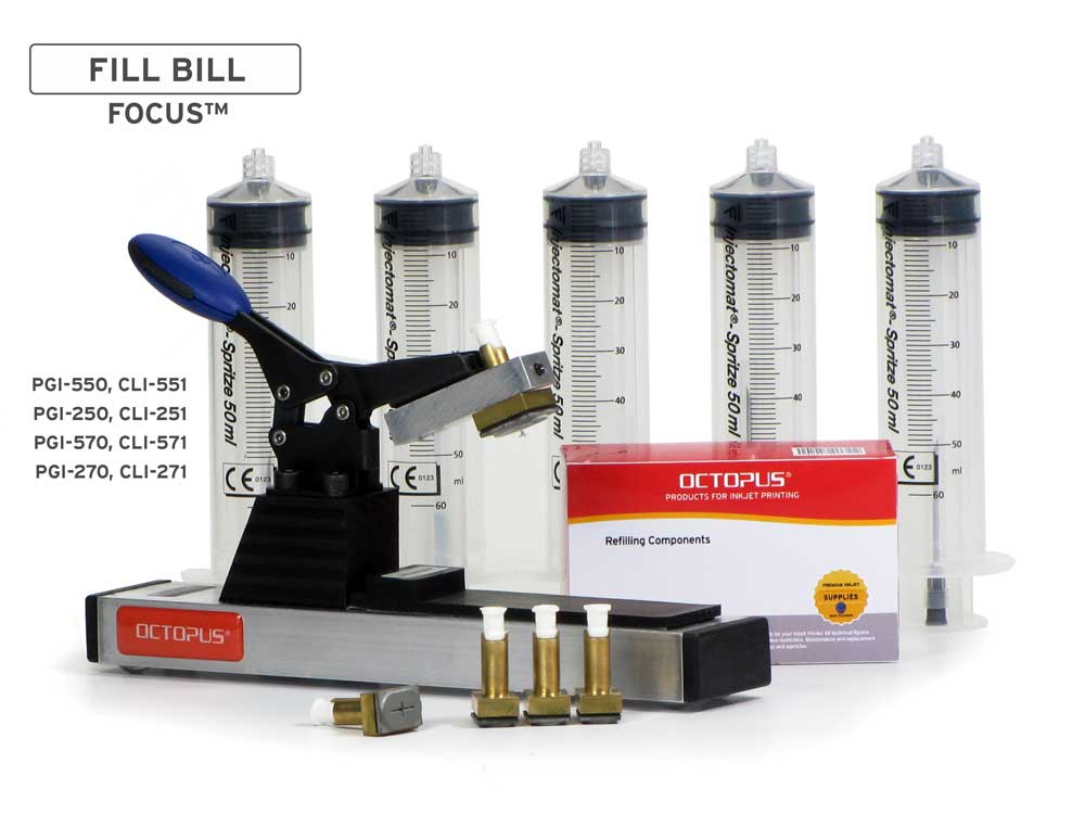 Fill Bill FOCUS™ CP550 per Canon PGI-550, 570, 580 e CLI-551, 571, 581