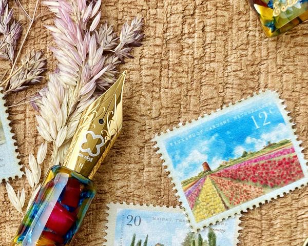 Esterbrook Estie Botanical Garden Gold Trim Kolbenfüllhalter mit 30ml Tinte